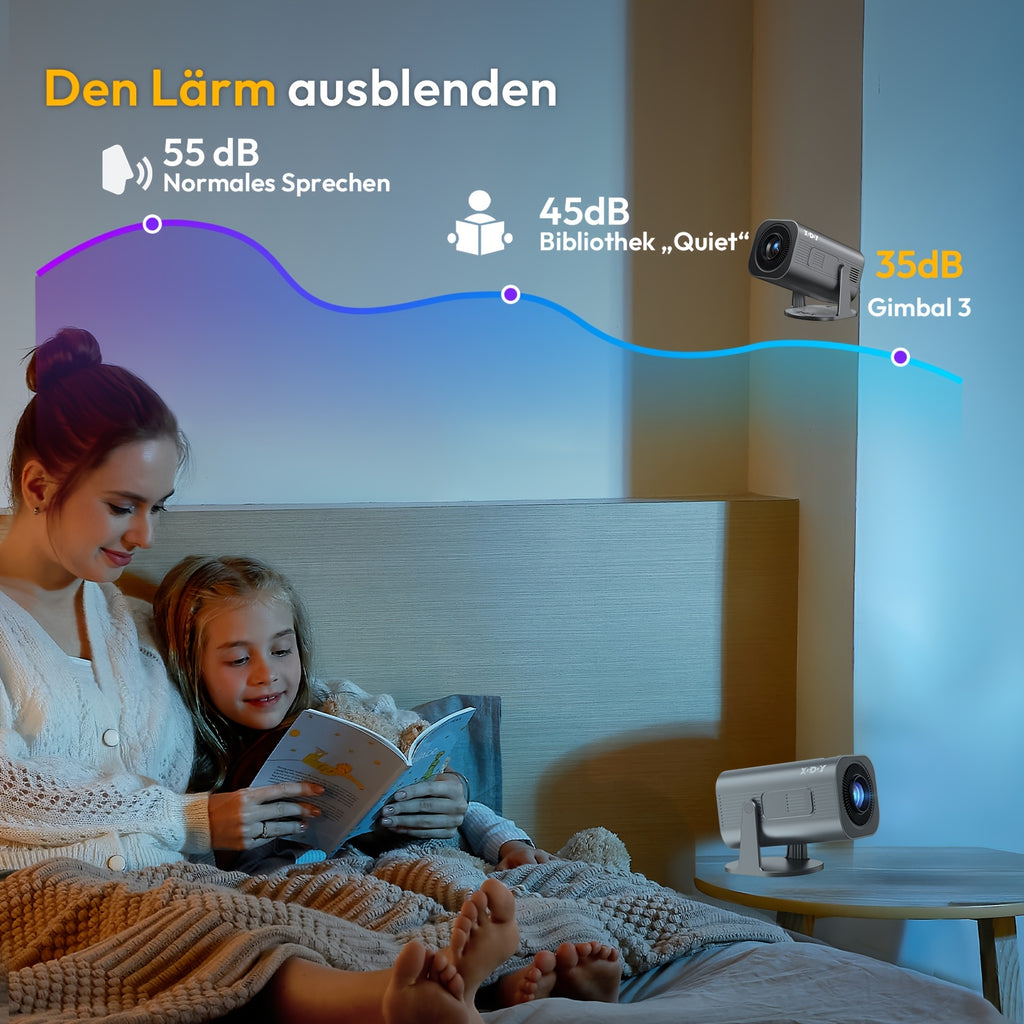 Tragbarer Projektor, Gimbal 3 Pro für Schlafzimmer und Bett – Detailansicht 10