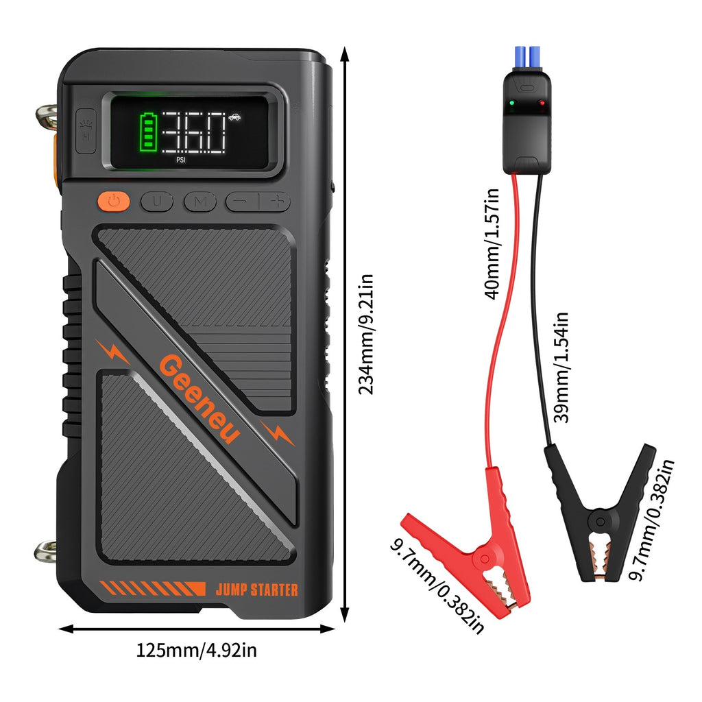 Tragbarer Reifenfüller, 20000mAh für Auto und Fahrrad – Detailansicht 18