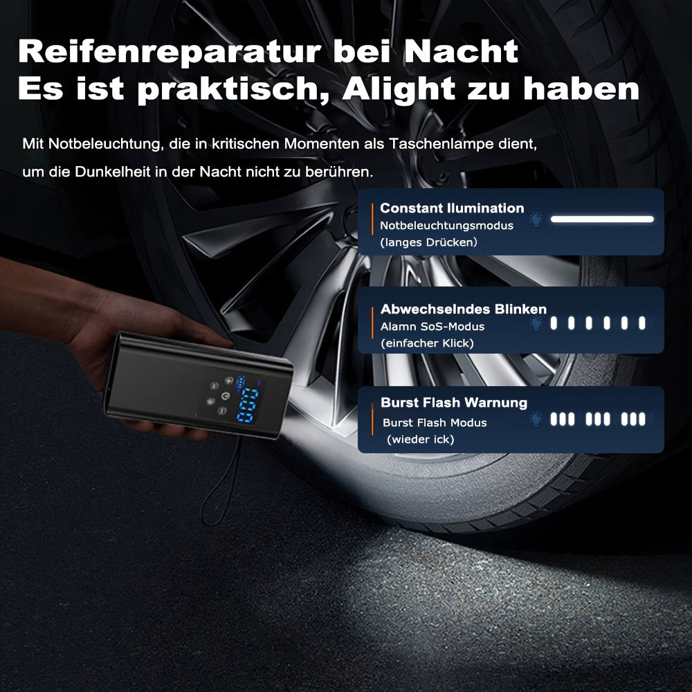 Tragbarer Reifenfüller, Schwarz für Auto – Detailansicht 17