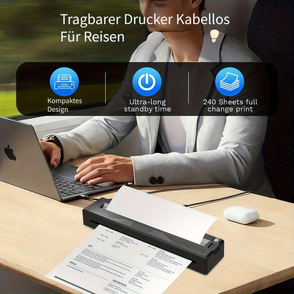 Tragbarer Thermodrucker, 10 Stück für Homeoffice – Detailansicht 4