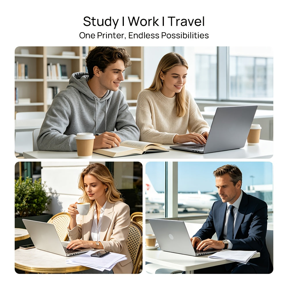 Tragbarer Thermodrucker, 1800mAh für Reisen und Homeoffice – Detailansicht 9