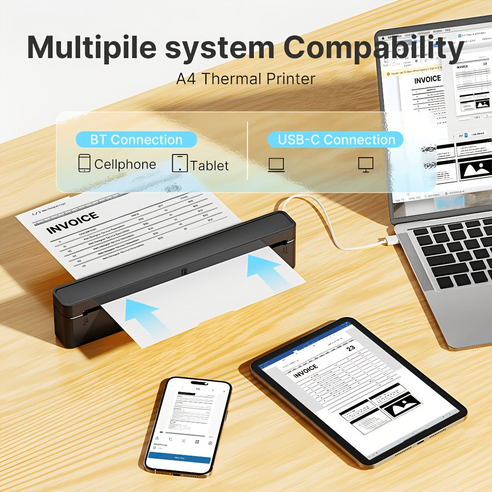 Tragbarer Thermodrucker, 1800mAh für Reisen und Homeoffice – Detailansicht 11