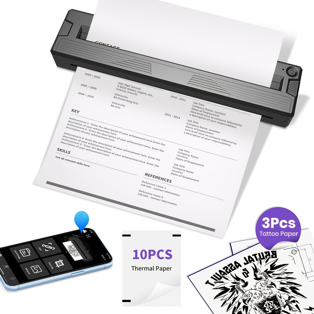 Tragbarer Thermodrucker, 27,94 cm für Reisen – Hauptansicht