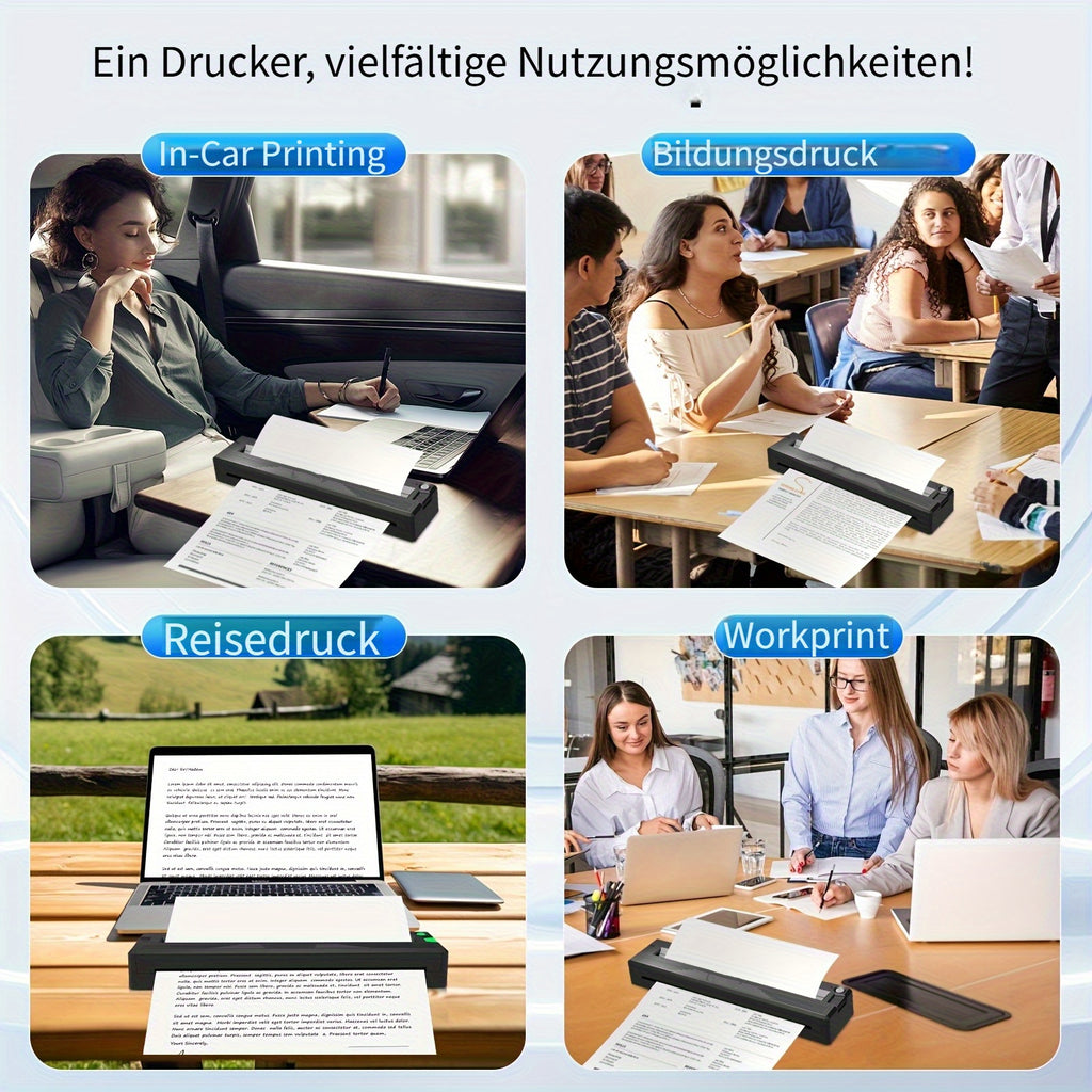Tragbarer Thermodrucker, 27,94 cm für Reisen – Detailansicht 6