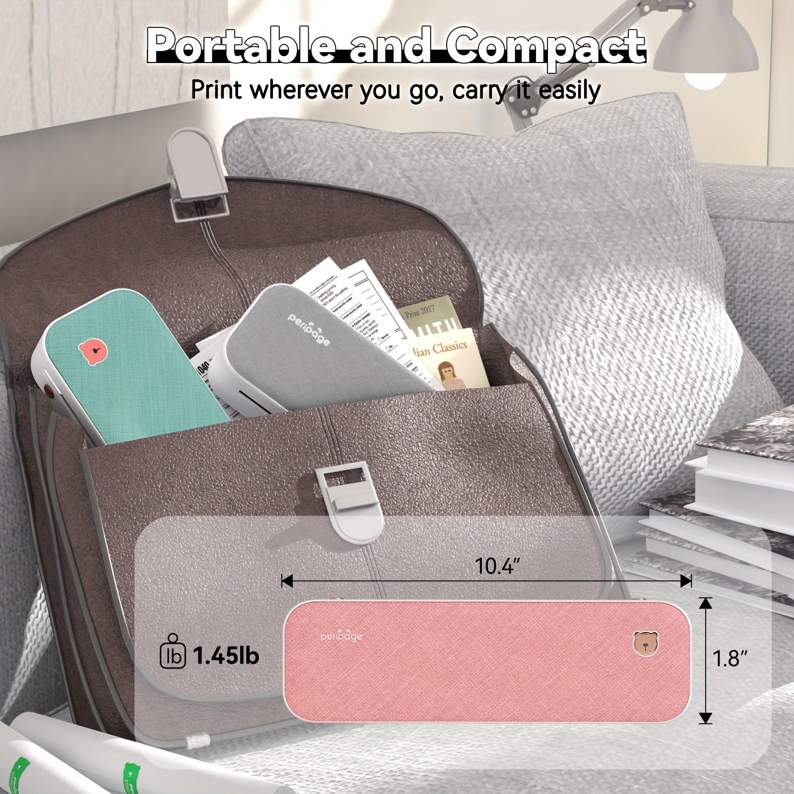 Tragbarer Thermodrucker, 8,5x11 für Homeoffice und mobiles Drucken – Detailansicht 4