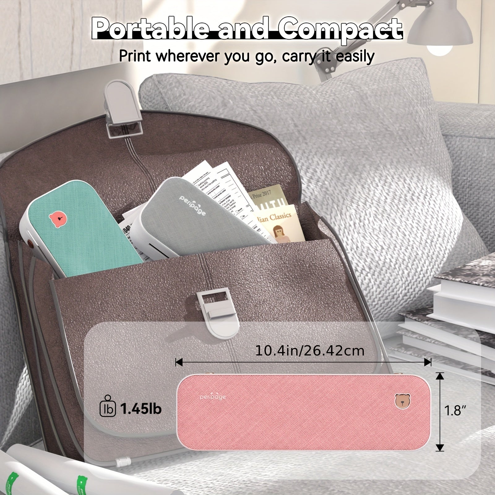 Tragbarer Thermodrucker, 8,5x11 für Homeoffice und mobiles Drucken – Detailansicht 7