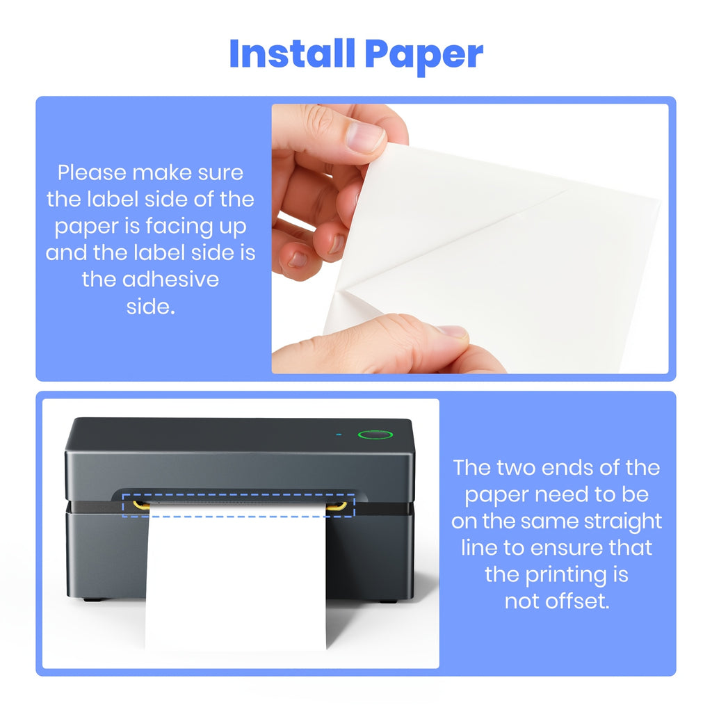 Tragbarer Thermodrucker, Blau für Homeoffice – Detailansicht 5