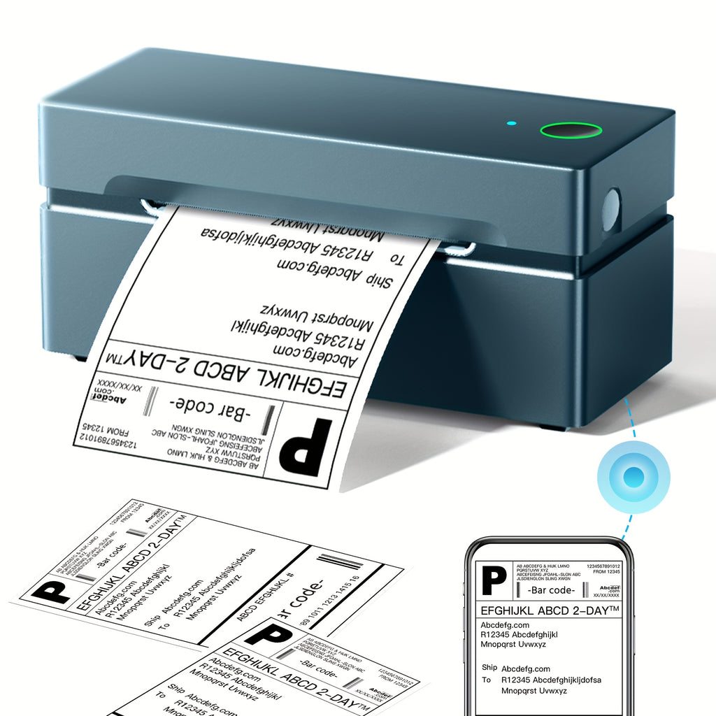 Tragbarer Thermodrucker, Blau für Homeoffice – Detailansicht 17