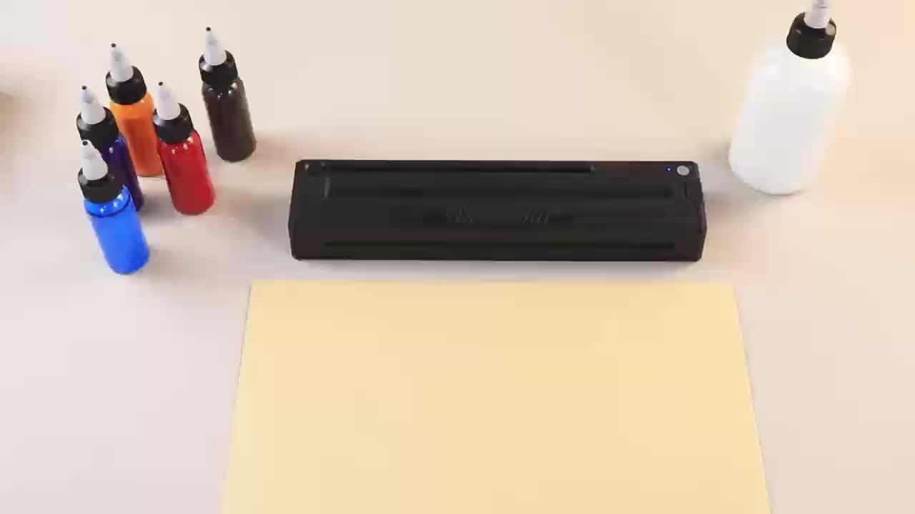 Tragbarer Thermodrucker, Drucker-Schwarz für Reisen und Homeoffice – Detailansicht 10