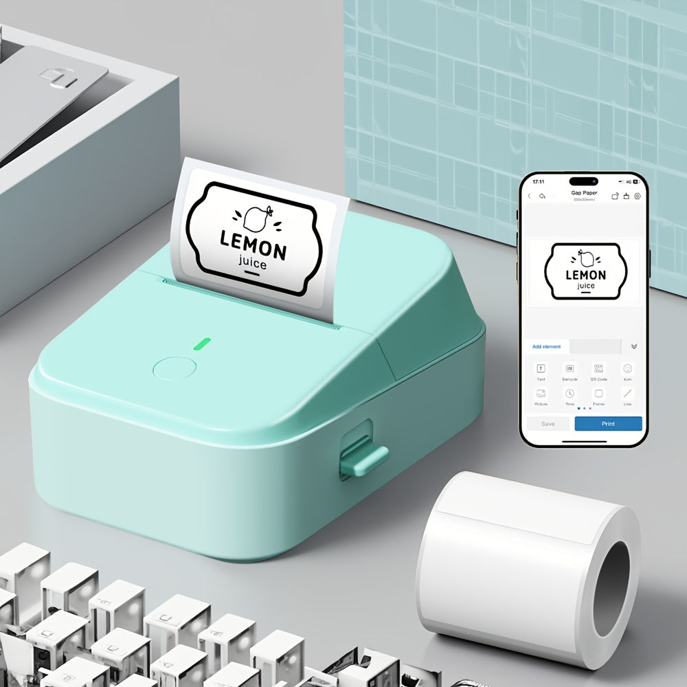 Tragbarer Thermodrucker, Grün für Homeoffice und Reisen – Detailansicht 9
