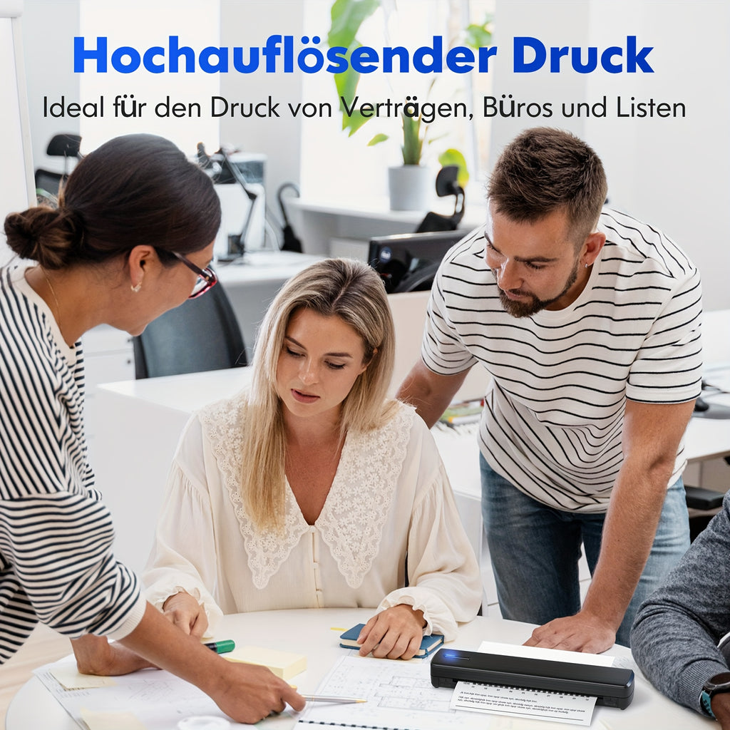 Tragbarer Thermodrucker, Hell-Pink für Zuhause und unterwegs – Detailansicht 12
