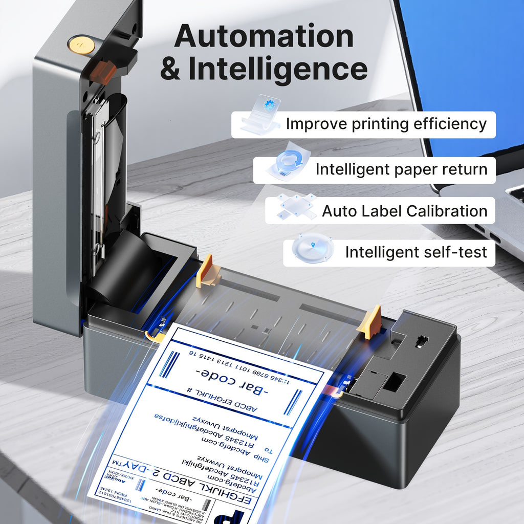 Tragbarer Thermodrucker, inklusive 50 Blatt Testpapier für Reisen – Detailansicht 10
