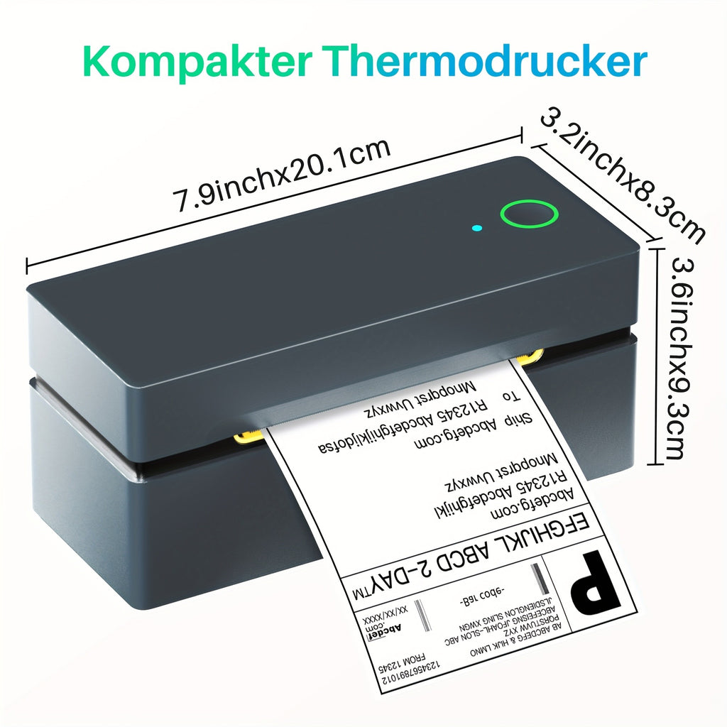 Tragbarer Thermodrucker, inklusive 50 Blatt Testpapier für Reisen – Detailansicht 12