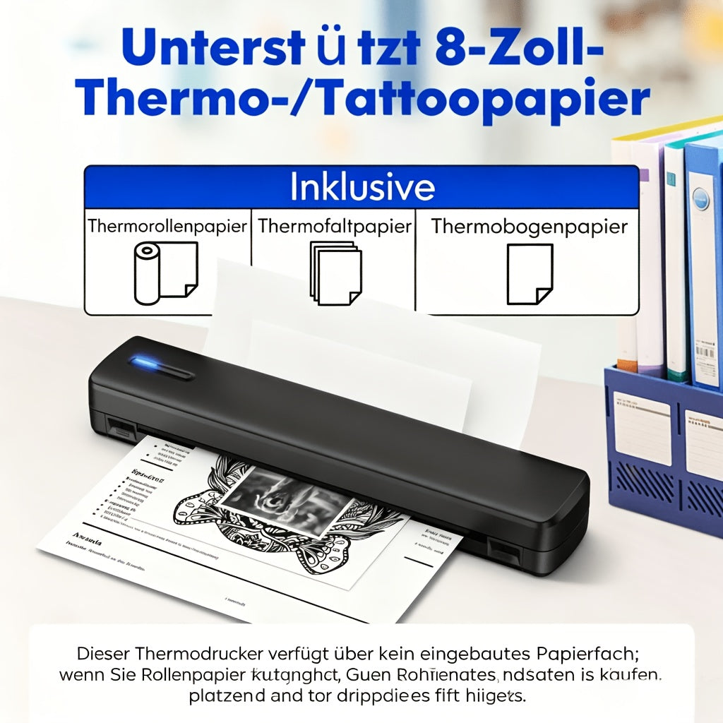 Tragbarer Thermodrucker, Kompatibel mit iOS Laptop für Reisen für Reisen – Detailansicht 6