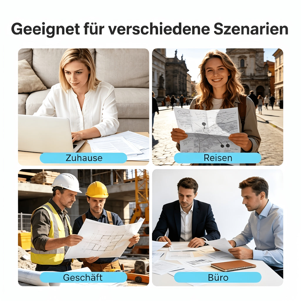 Tragbarer Thermodrucker, Mitternachtsschwarz für Reisen und Homeoffice – Detailansicht 7
