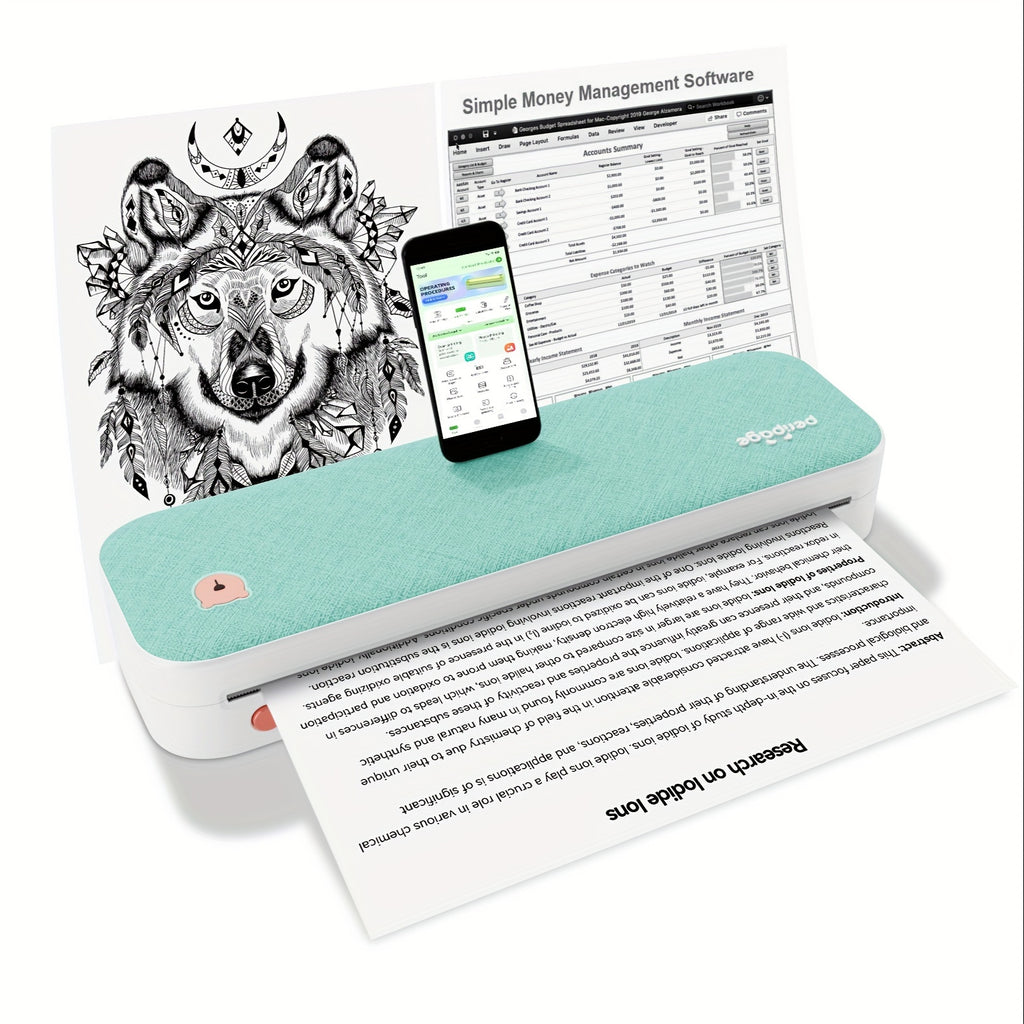Tragbarer Thermodrucker, Rosa für Reisen – Detailansicht 7