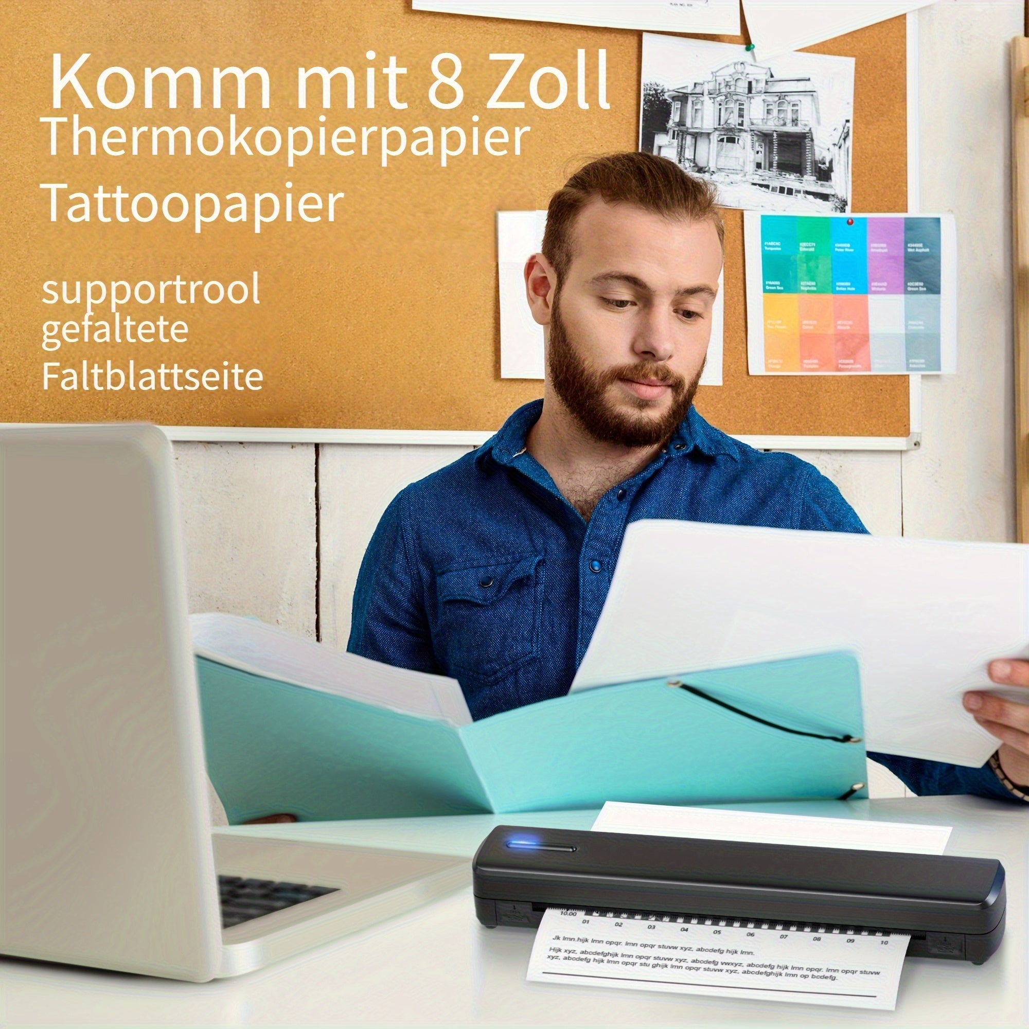 Tragbarer Thermodrucker, Schneewittchen für Zuhause – Detailansicht 9