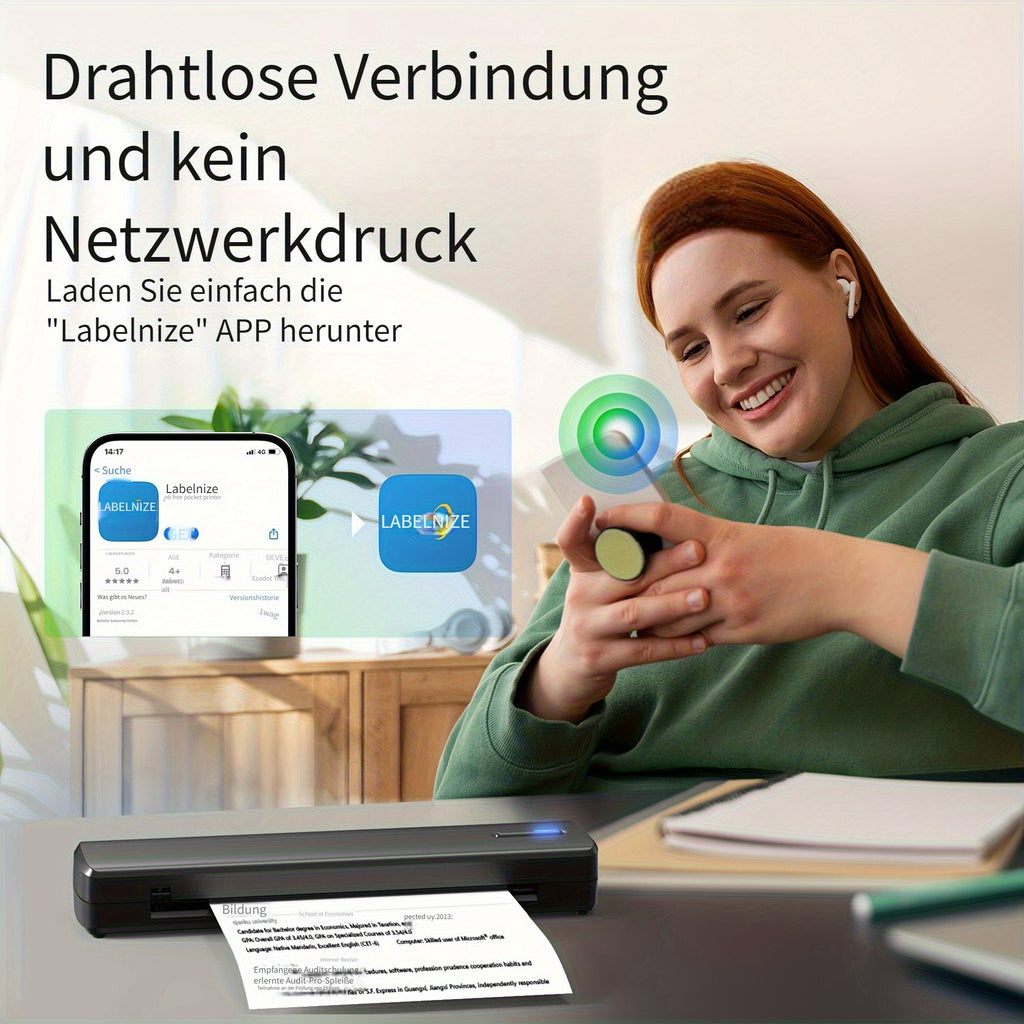 Tragbarer Thermodrucker, Schneewittchen für Zuhause – Detailansicht 11