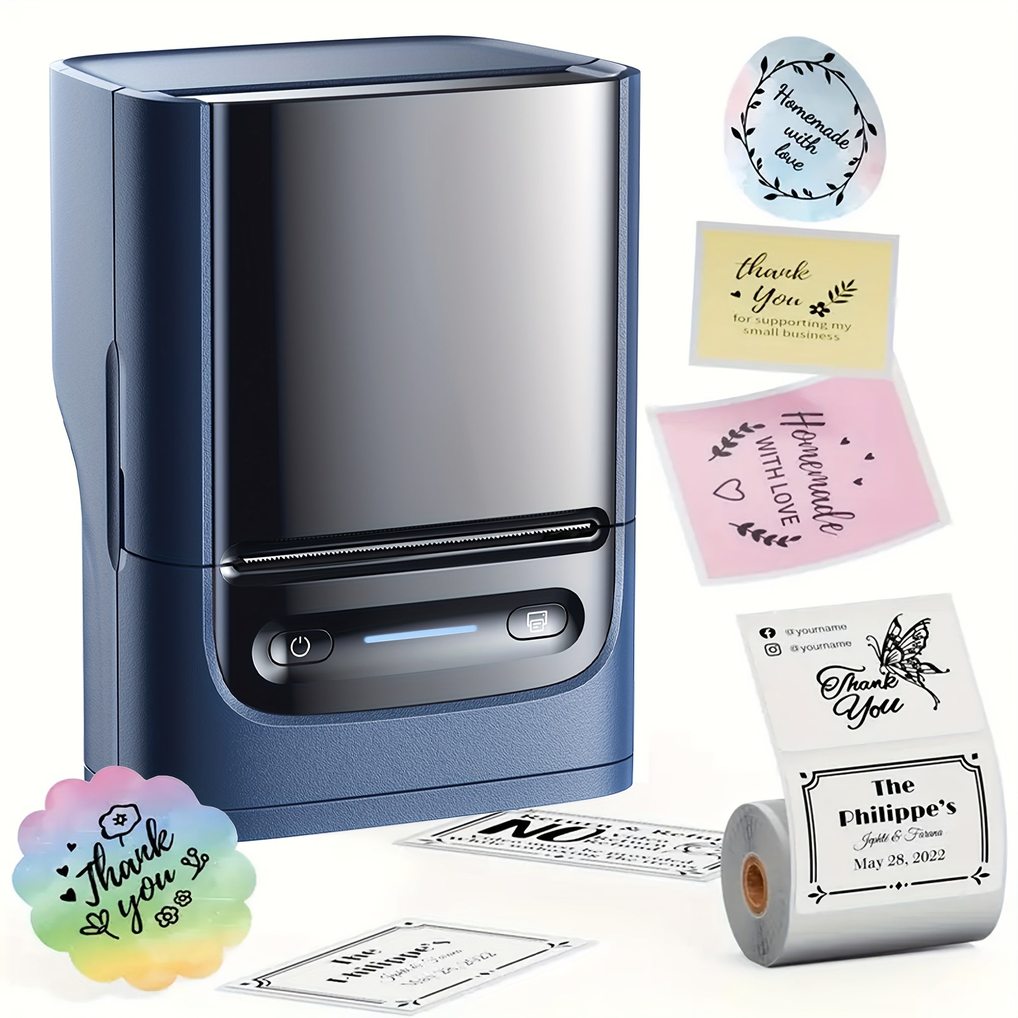Tragbarer Thermodrucker, Schwarz für Homeoffice und Reisen – Detailansicht 5