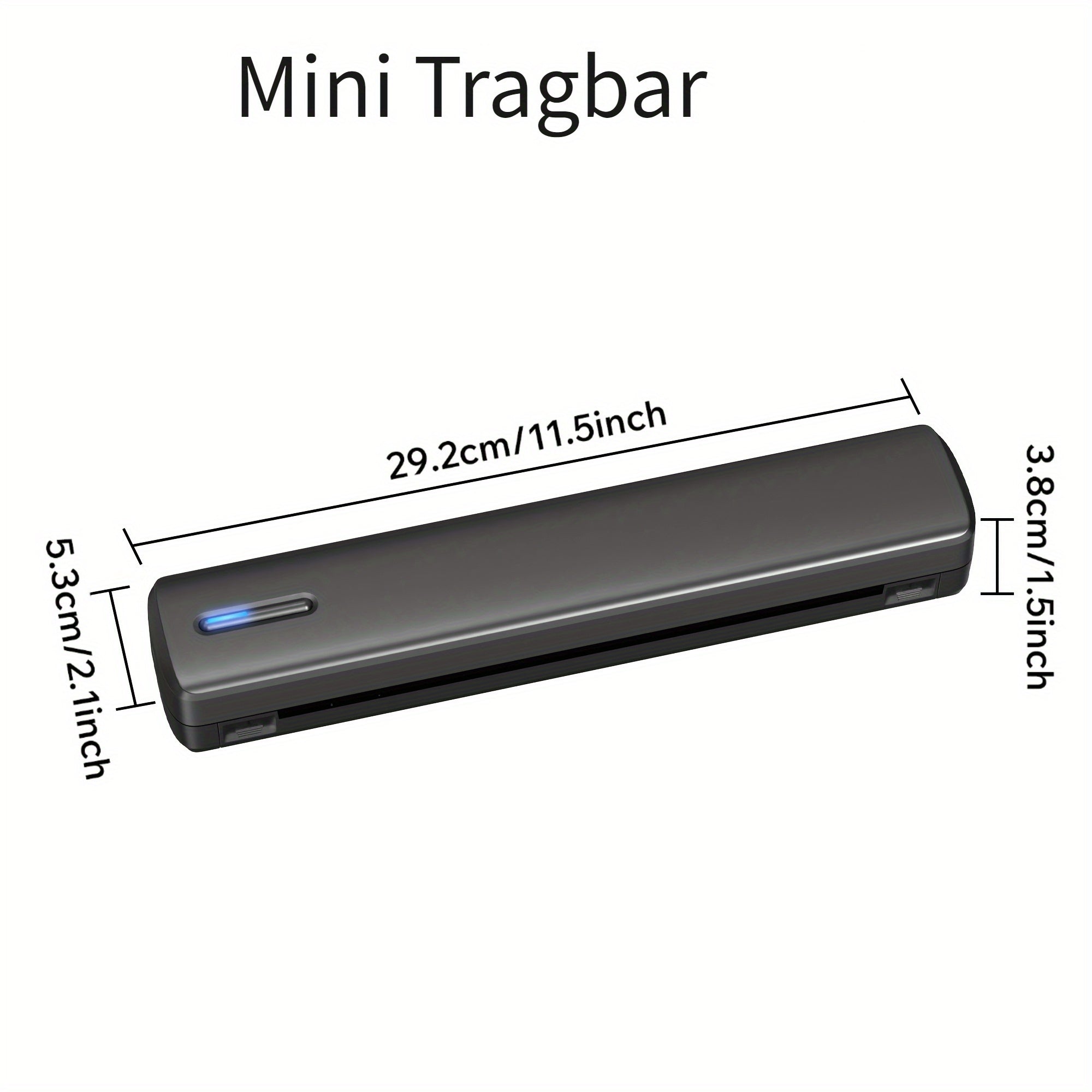 Tragbarer Thermodrucker, Schwarz für unterwegs und Zuhause – Detailansicht 9