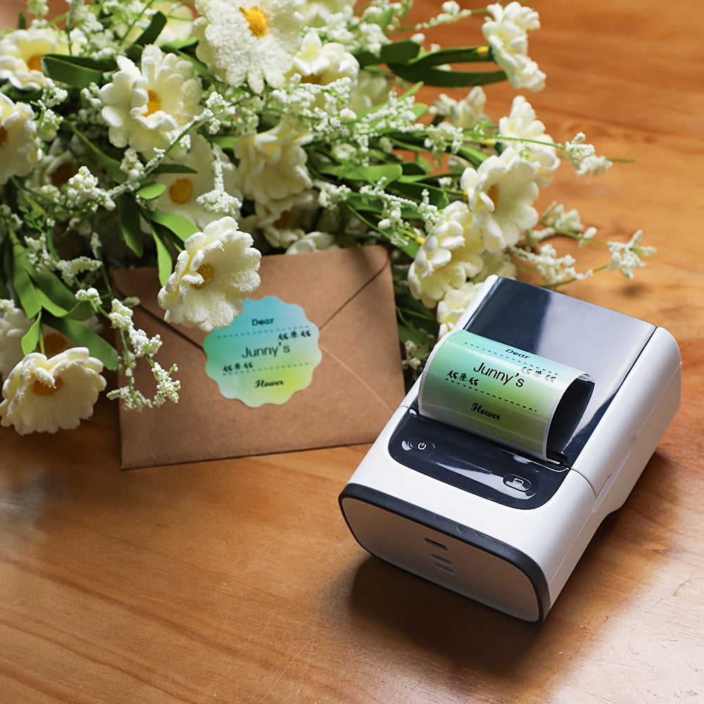 Tragbarer Thermodrucker, Tiefblau für Homeoffice – Detailansicht 4