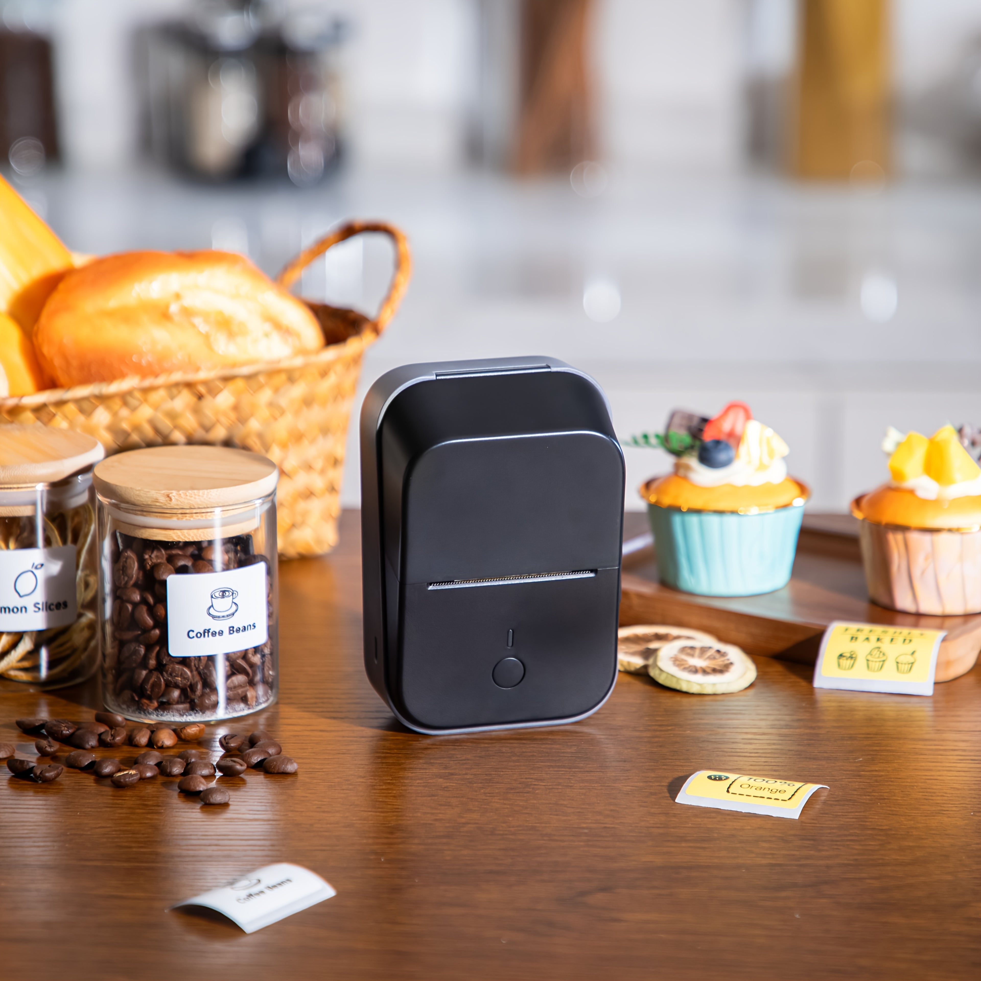 Tragbarer Thermodrucker, Tiefblau für Homeoffice – Detailansicht 12