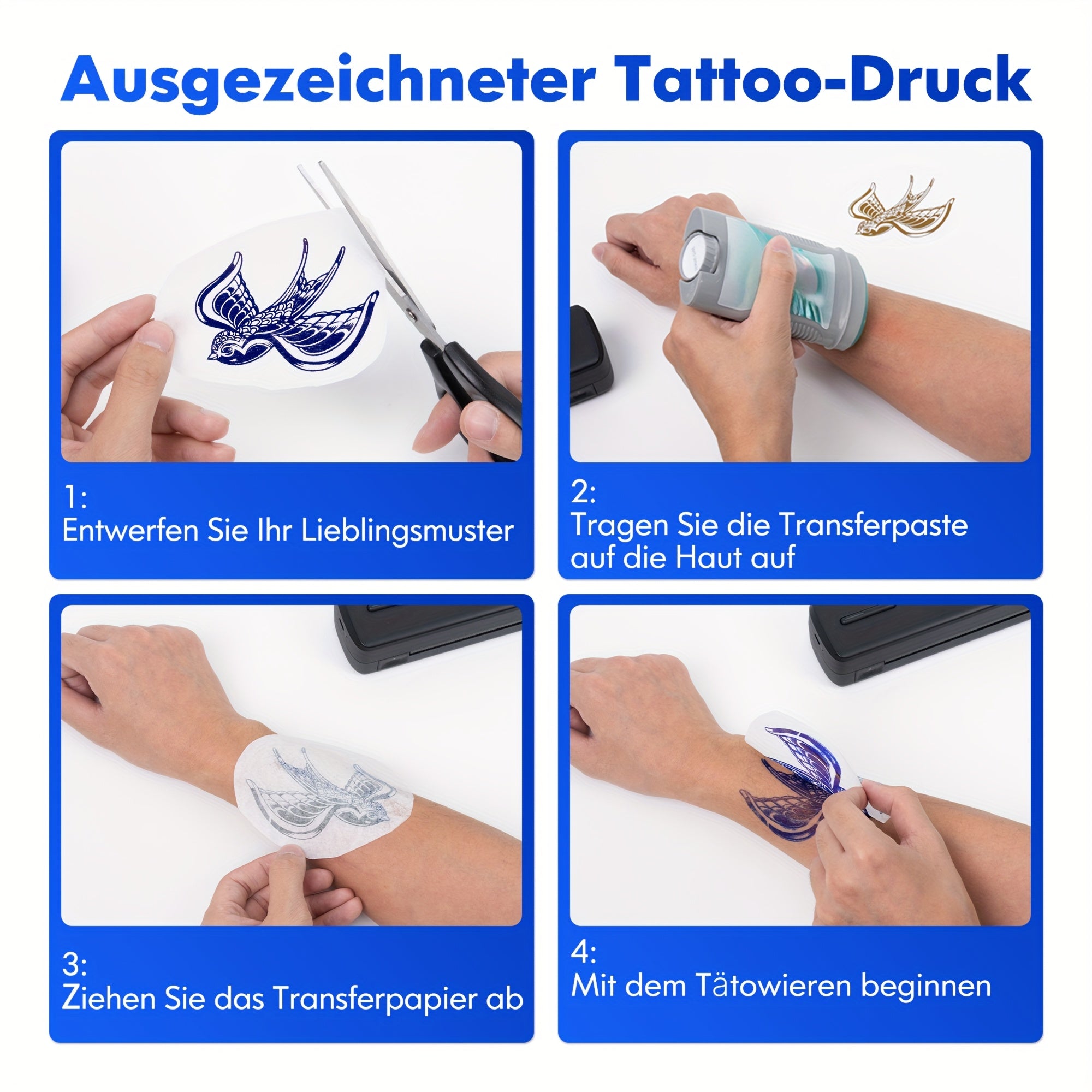 Tragbarer Thermodrucker, Weiß für Zuhause und unterwegs – Detailansicht 13