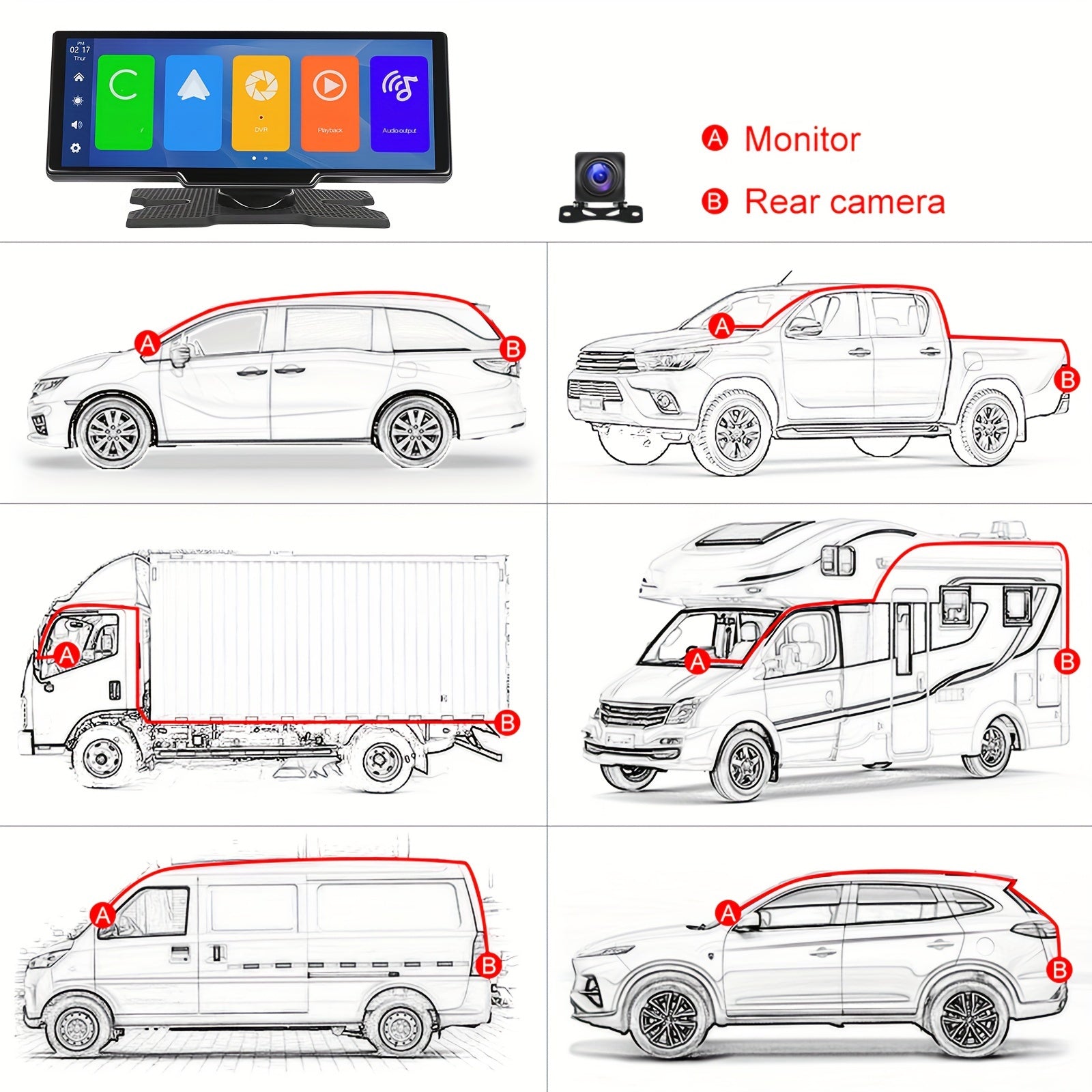 Tragbares Auto-Stereo Wireless Carplayer, kabellos für Fahrzeug und unterwegs – Detailansicht 2