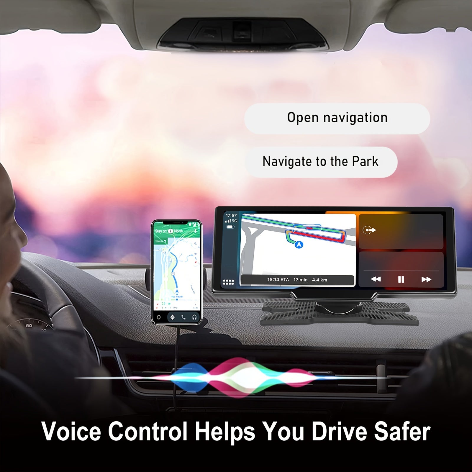 Tragbares Auto-Stereo Wireless Carplayer, kabellos für Fahrzeug und unterwegs – Detailansicht 12