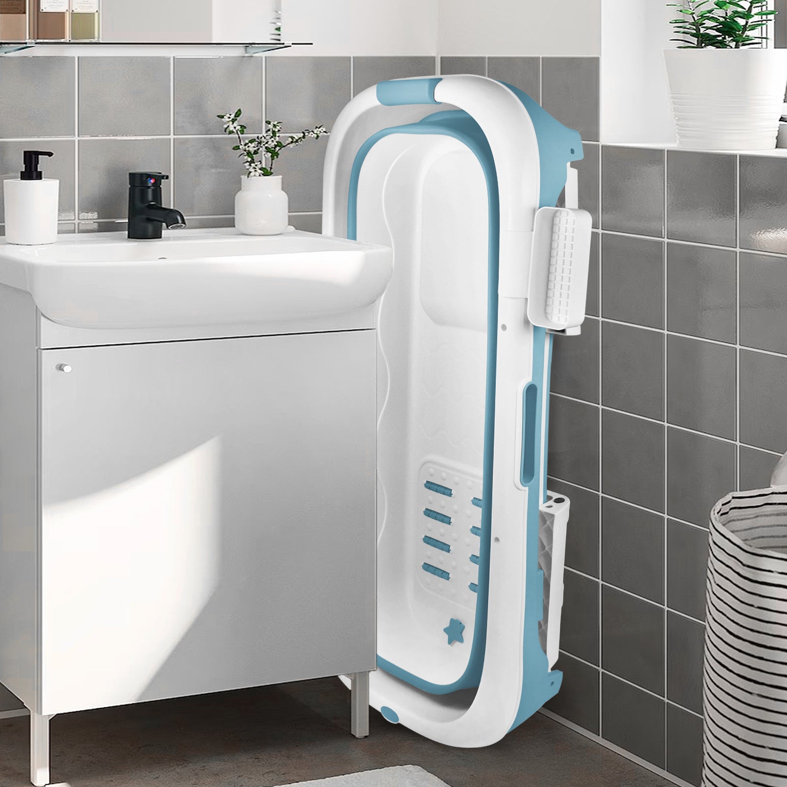 Tragbares Faltbadewasser für Badezimmer und Haushalt – Detailansicht 11
