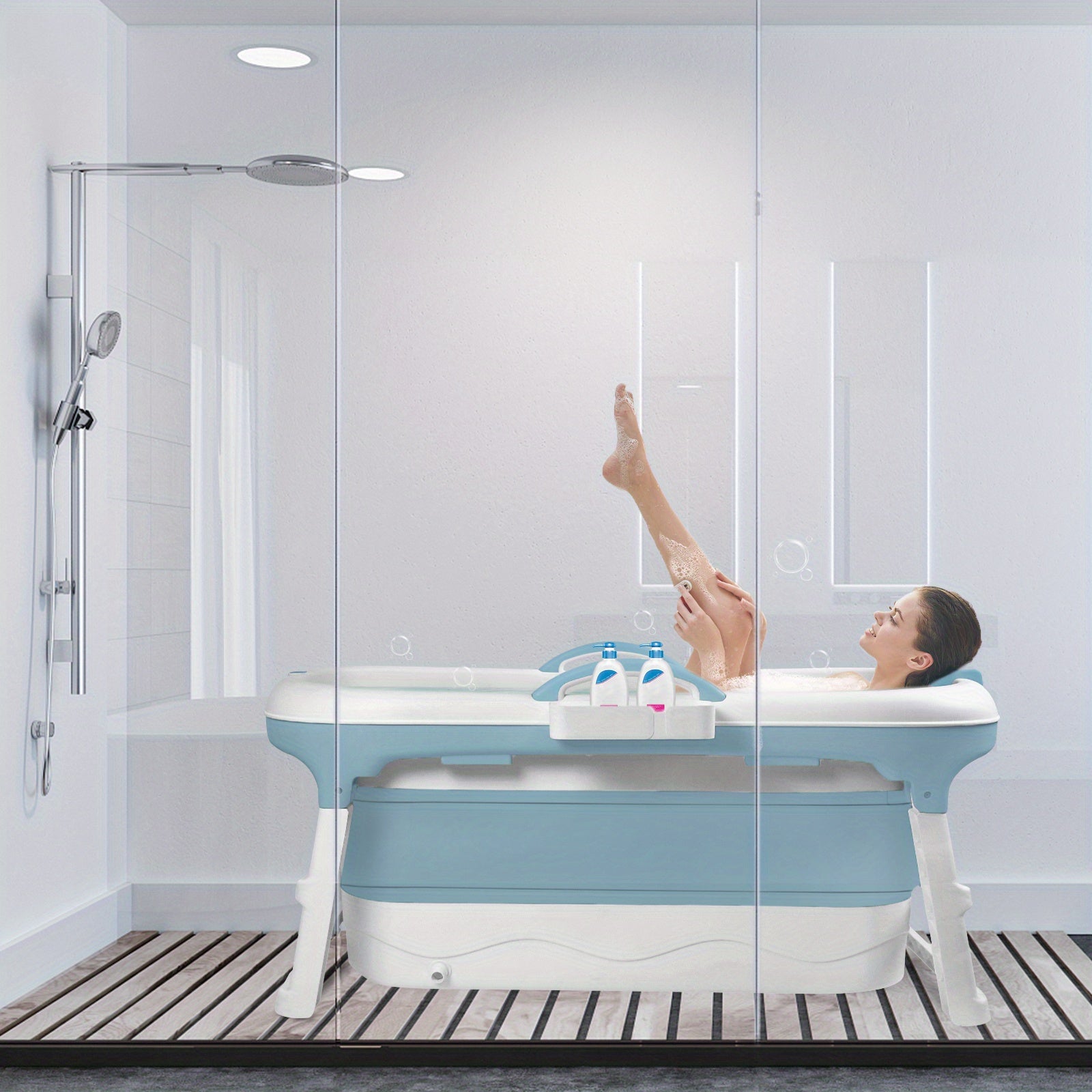 Tragbares Faltbadewasser für Badezimmer und Haushalt – Detailansicht 16