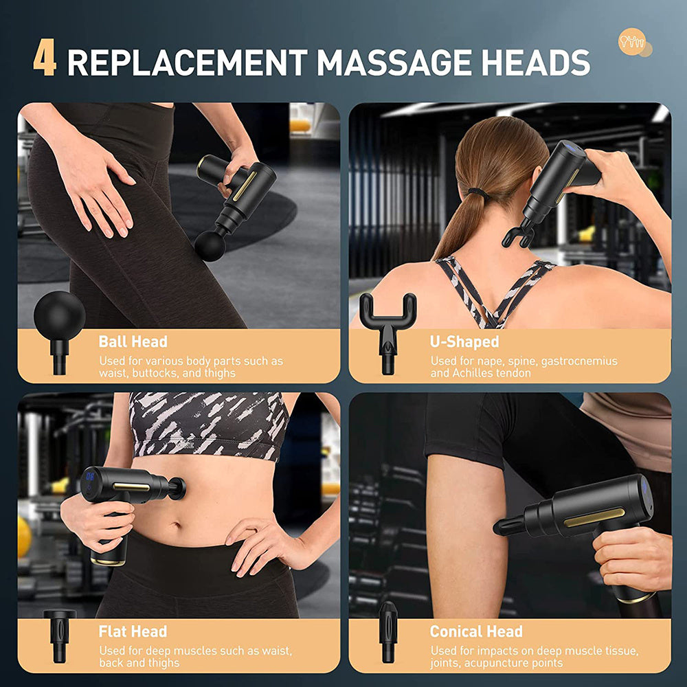 Tragbares Hand-LCD-Massagegerät, 6-Gang+5-Kopf für die perfekte Ganzkörpermassage und den Heimgebrauch – Detailansicht 6