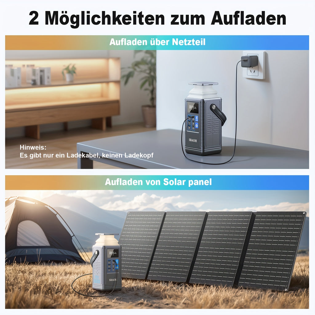 Tragbares Netzteil SBAOH, LED-Beleuchtung für Camping und Reisen – Detailansicht 6
