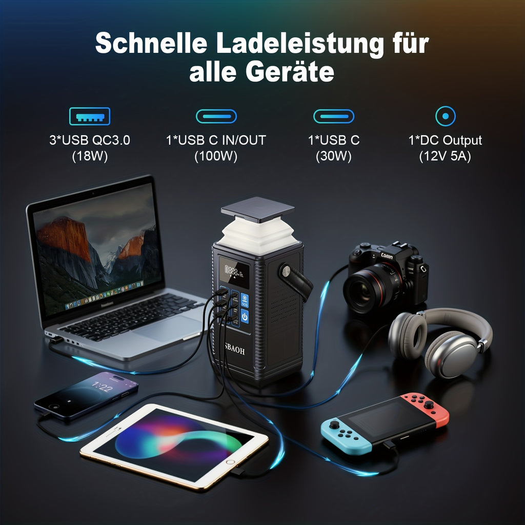 Tragbares Netzteil SBAOH, LED-Beleuchtung für Camping und Reisen – Detailansicht 8