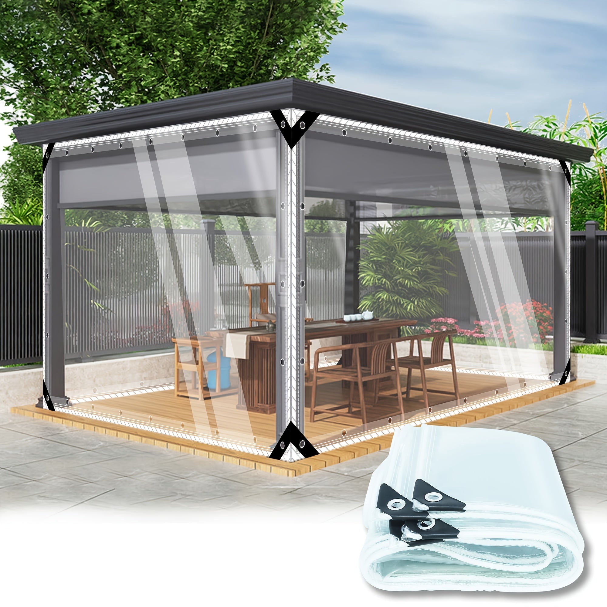 Transparenter, Stark und reißfest für Garten und Terrasse – Detailansicht 2