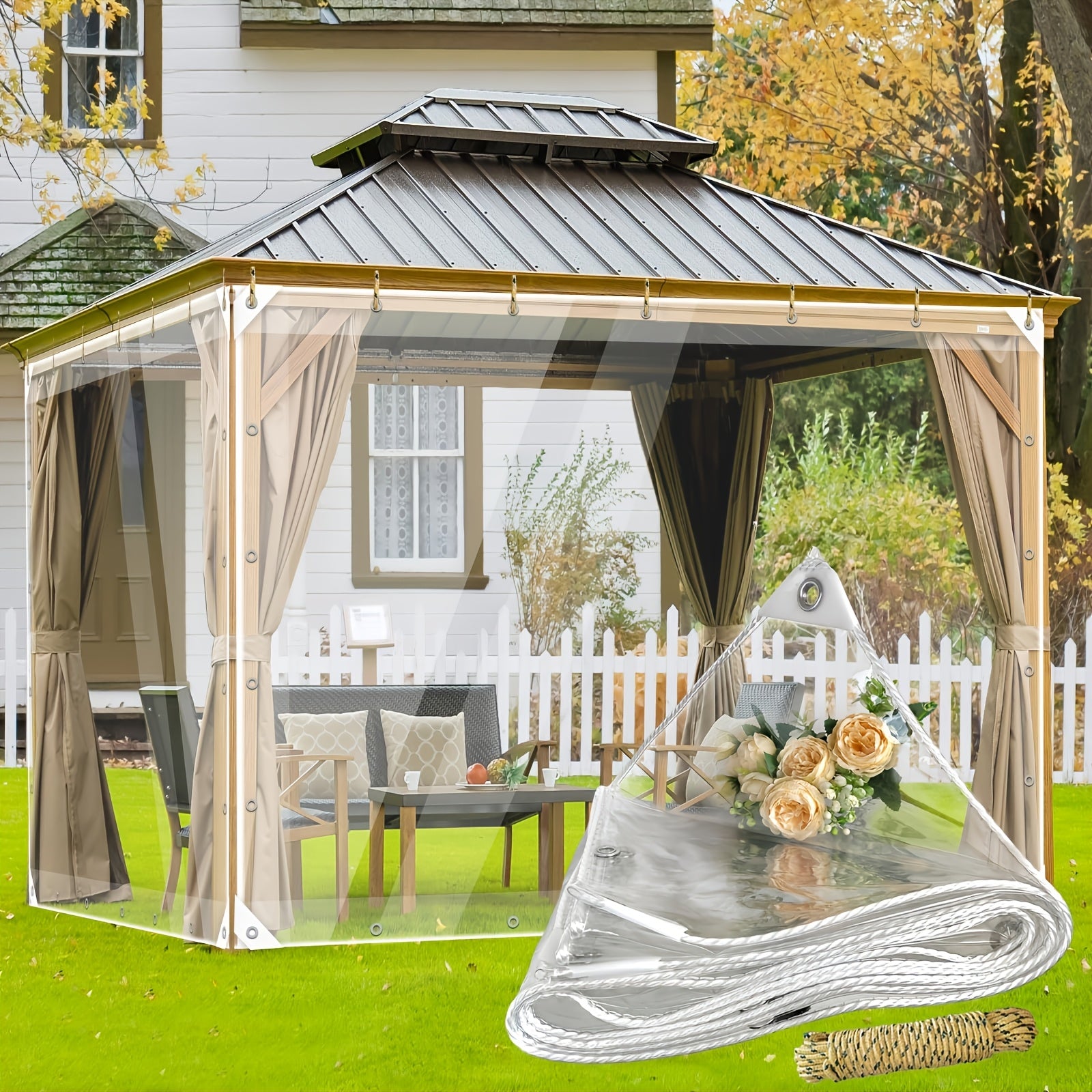 Transparenter, Stark und reißfest für Garten und Terrasse – Detailansicht 6