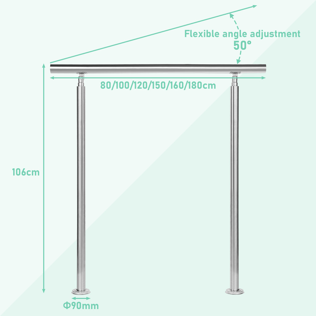 Treppengeländer aus Edelstahl, 0-5 für Garten und Terrasse – Detailansicht 3