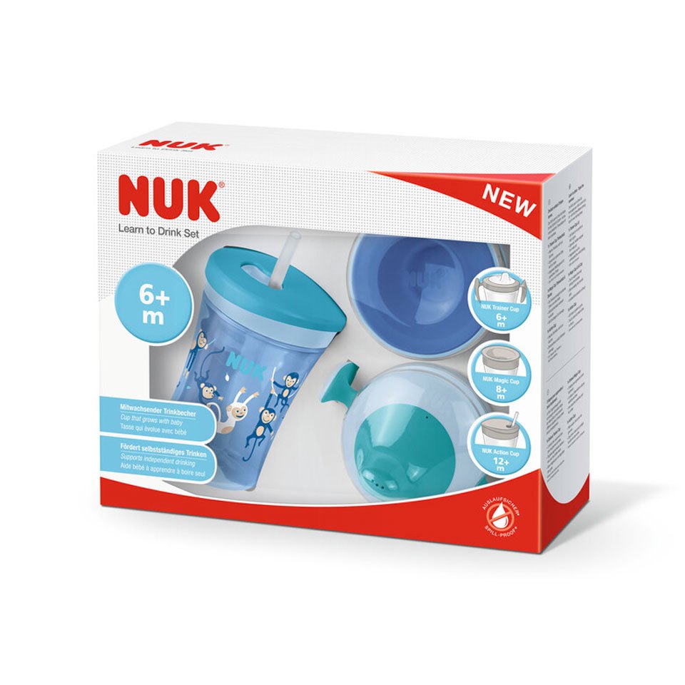 Trinklernbecher-Set, Blau für Alltag und Zuhause – Hauptansicht