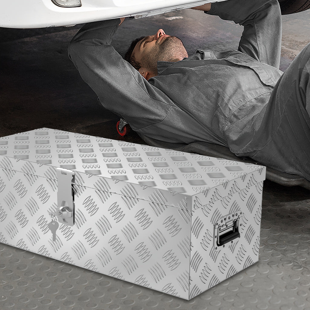 Truckbox Werkzeugkasten Aufbewahrungsbox, Silbrig für Fahrzeug – Detailansicht 10