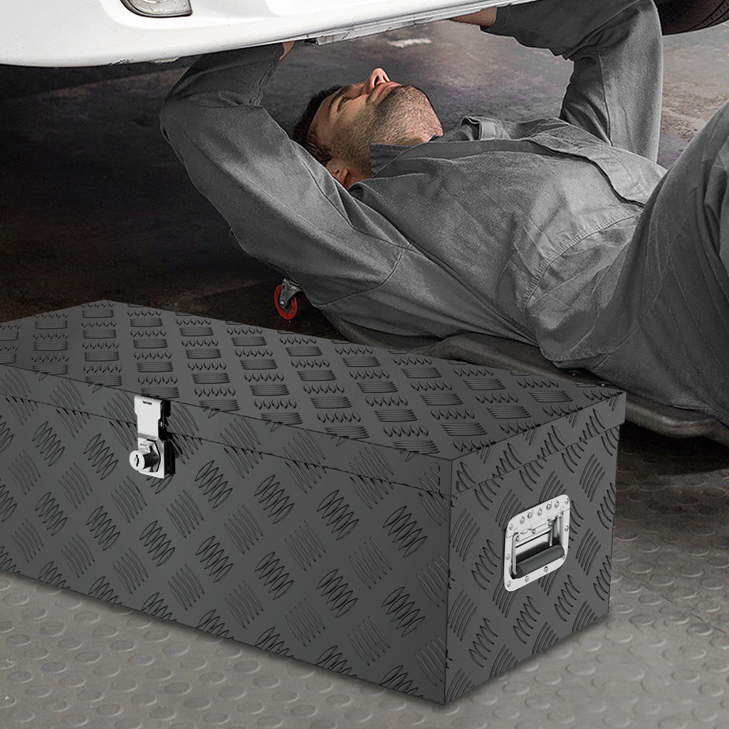 Truckbox Werkzeugkasten Aufbewahrungsbox, Silbrig für Fahrzeug – Detailansicht 12