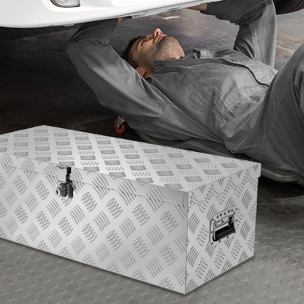 Truckbox Werkzeugkasten Aufbewahrungsbox, Silbrig für Fahrzeug – Detailansicht 15