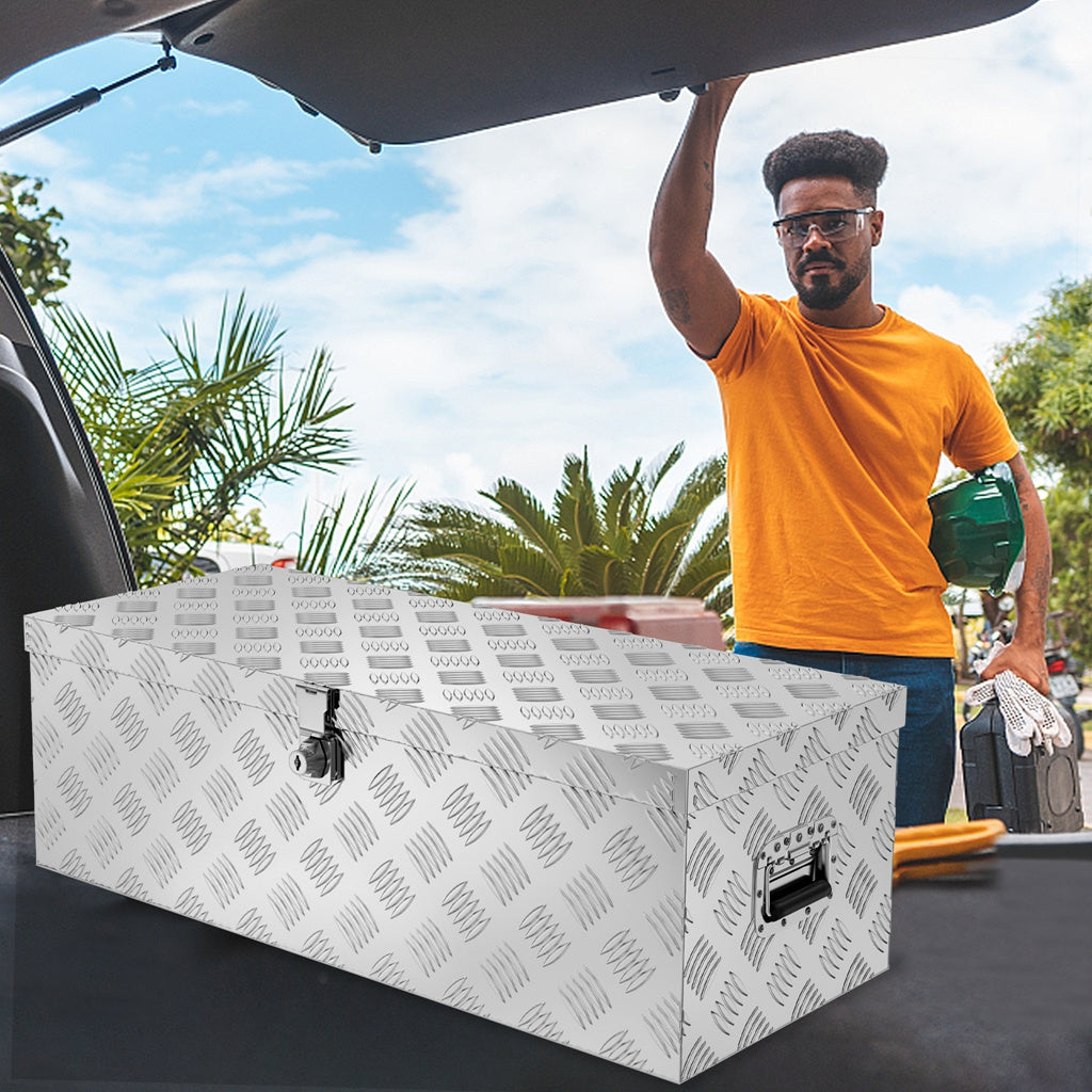 Truckbox Werkzeugkasten Aufbewahrungsbox, Silbrig für Fahrzeug – Detailansicht 16