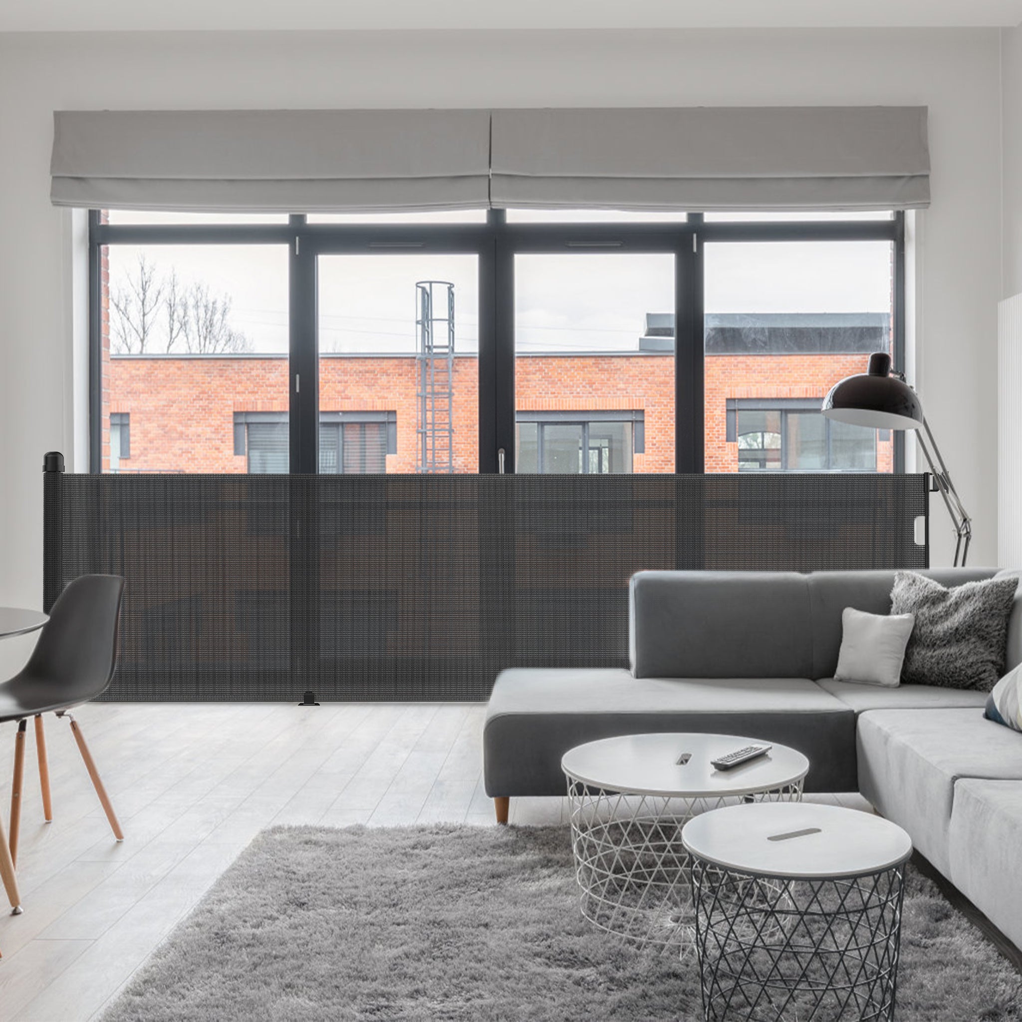 Türsicherheitsgitter Rollladen Treppenhaus, Weiß für Haustiere und Zuhause – Detailansicht 6