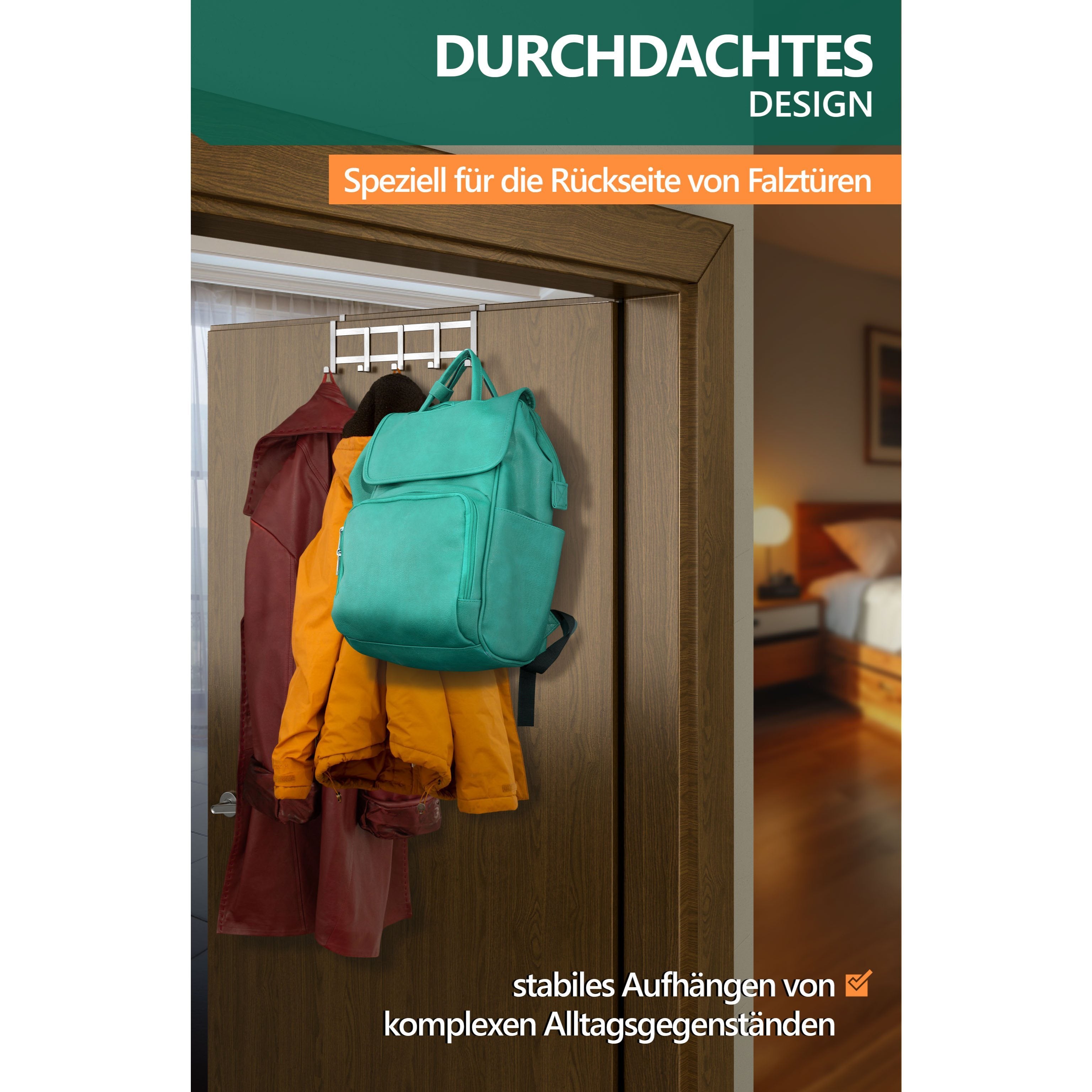 Tusche, Edelstahl für Türrückseite und Alltag – Detailansicht 9