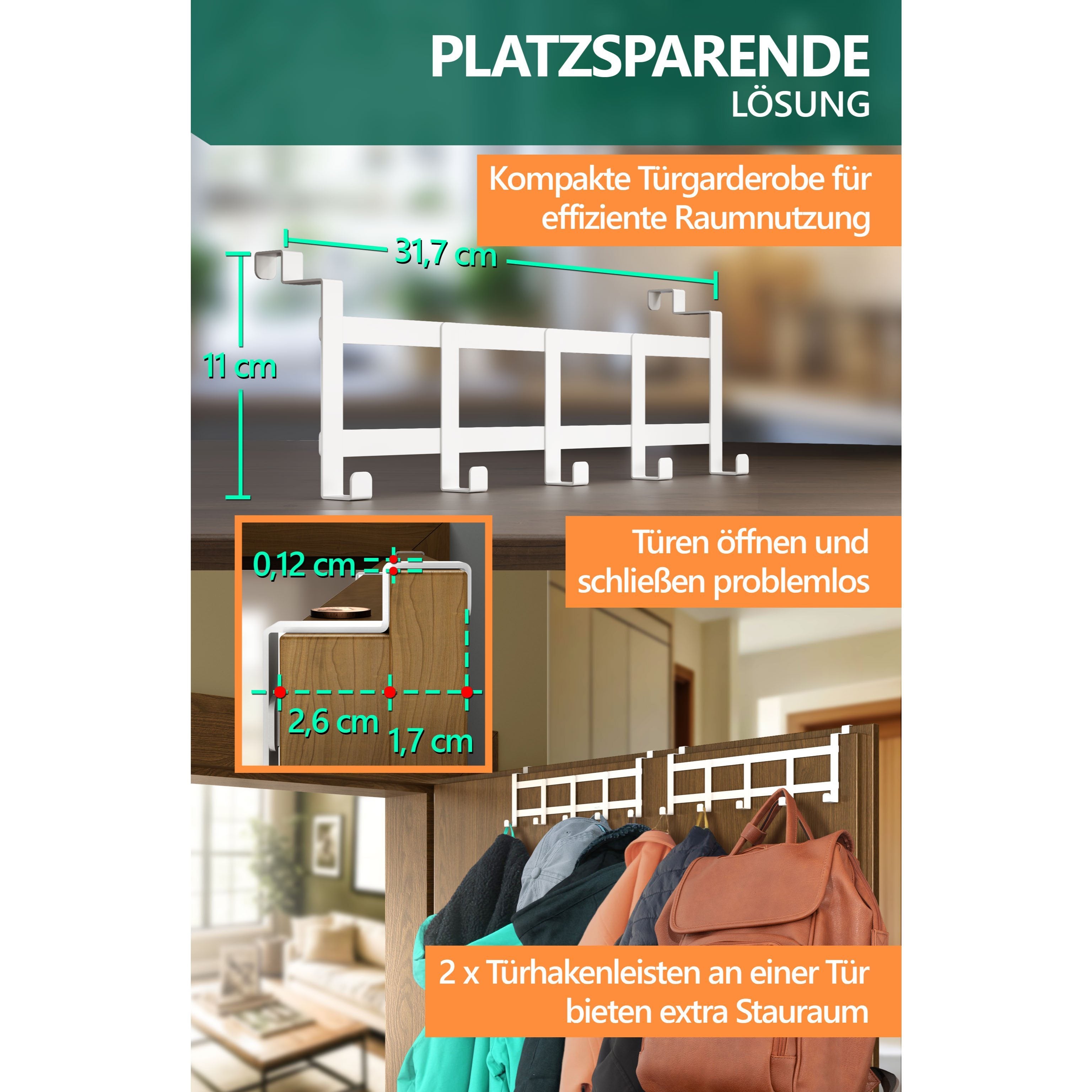 Tusche, Edelstahl für Türrückseite und Alltag – Detailansicht 17
