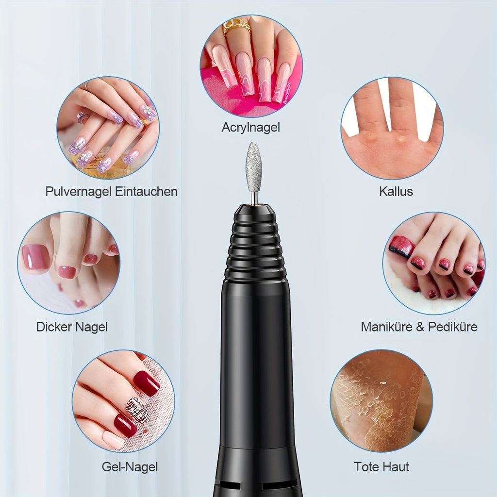 U/min Tragbare Elektrische Nagelfräse, Rosa für Wohnzimmer – Detailansicht 7