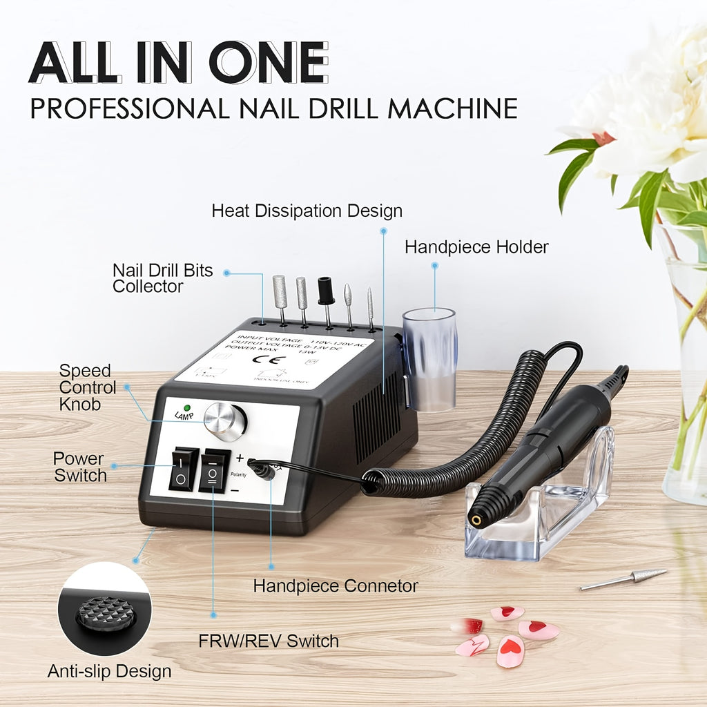 U/min Tragbare Elektrische Nagelfräse, Rosa für Wohnzimmer – Detailansicht 11