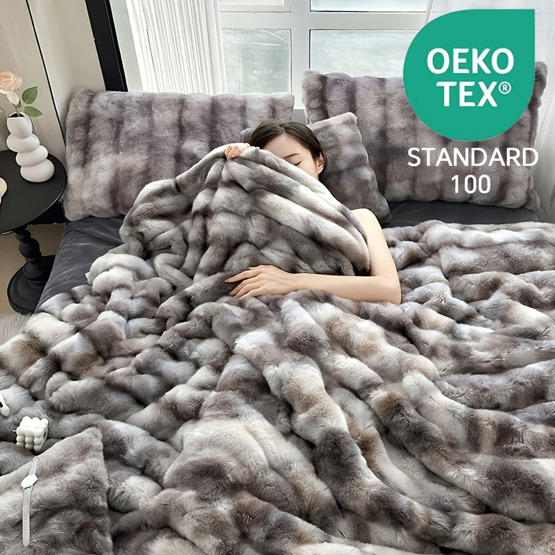 Übergroße Decke, Batikblau für Wohnzimmer und Zuhause – Hauptansicht
