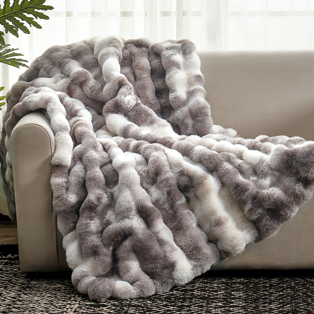Übergroße Decke, Batikblau für Wohnzimmer und Zuhause – Detailansicht 13