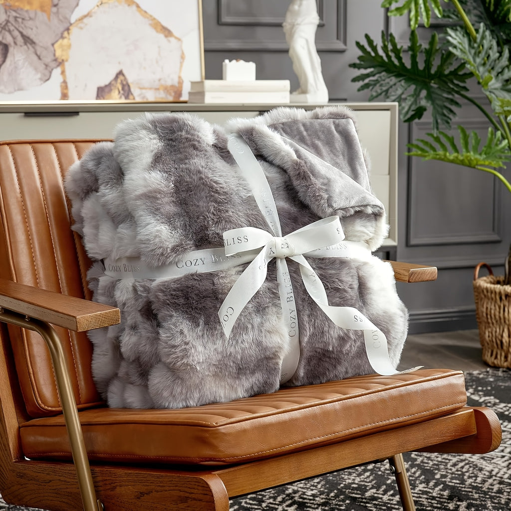 Übergroße Decke, Batikblau für Wohnzimmer und Zuhause – Detailansicht 15
